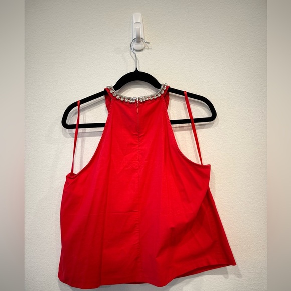 NWT Maeve Red Embellished Blouse - Picture 6 of 6